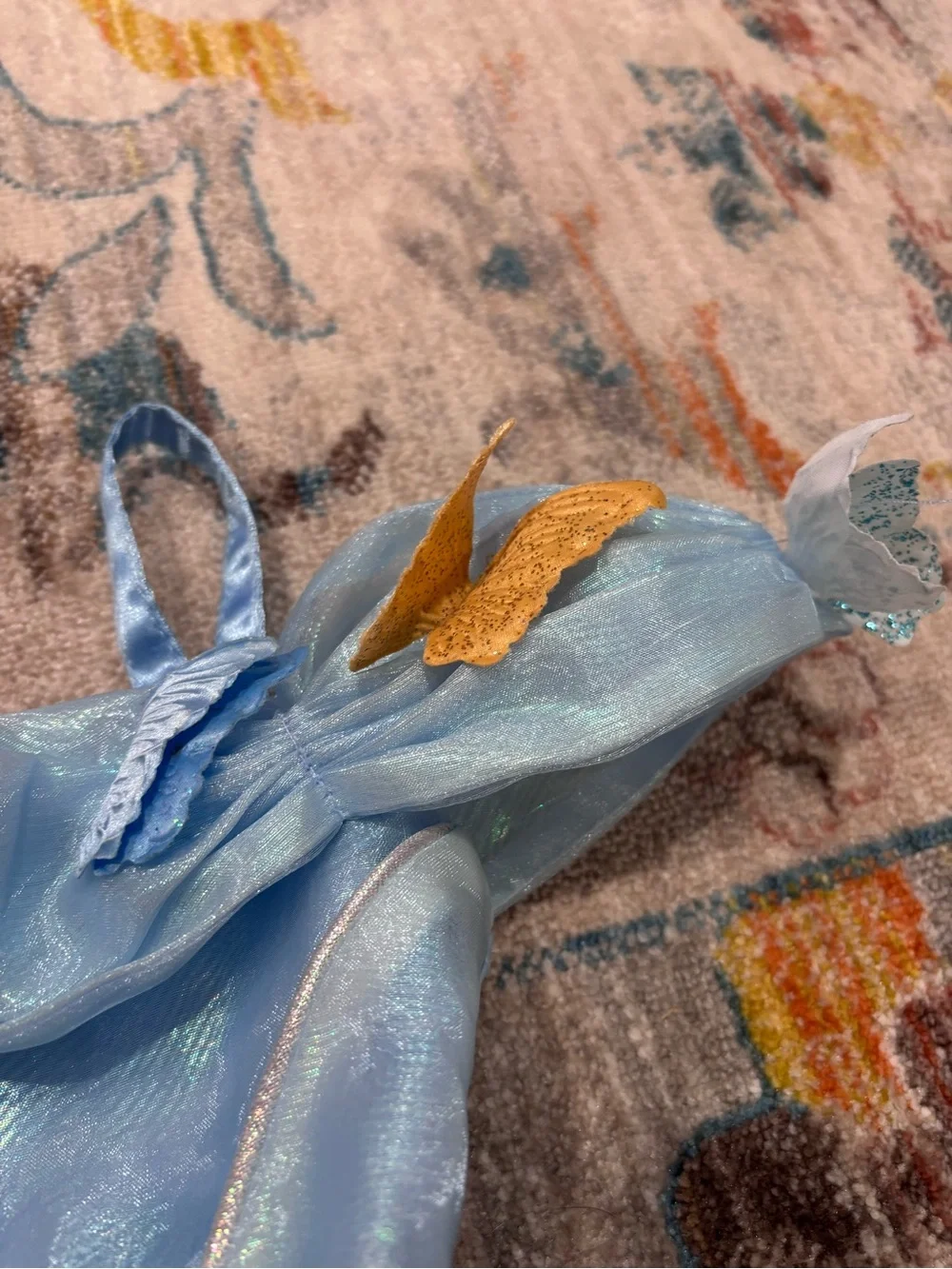 Disney Store Cinderella costume dress organza skirt butterfly brooch size 3
